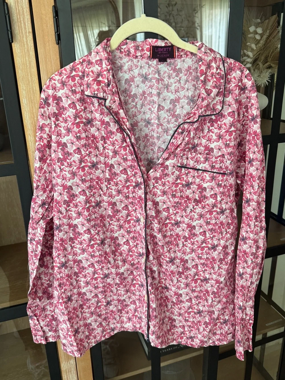 J. Crew x Liberty London floral print long sleeve shirt button down sleep pajama